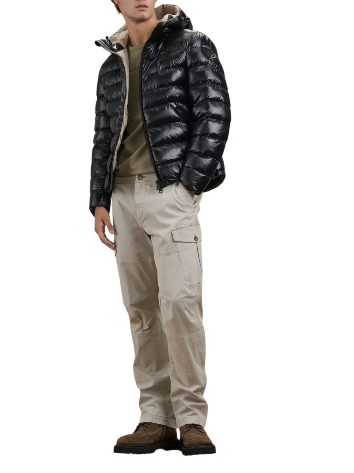 Blauer piumino uomo Adams con cappuccio nero 26WBLUC02054-005958 999EI BLAUER