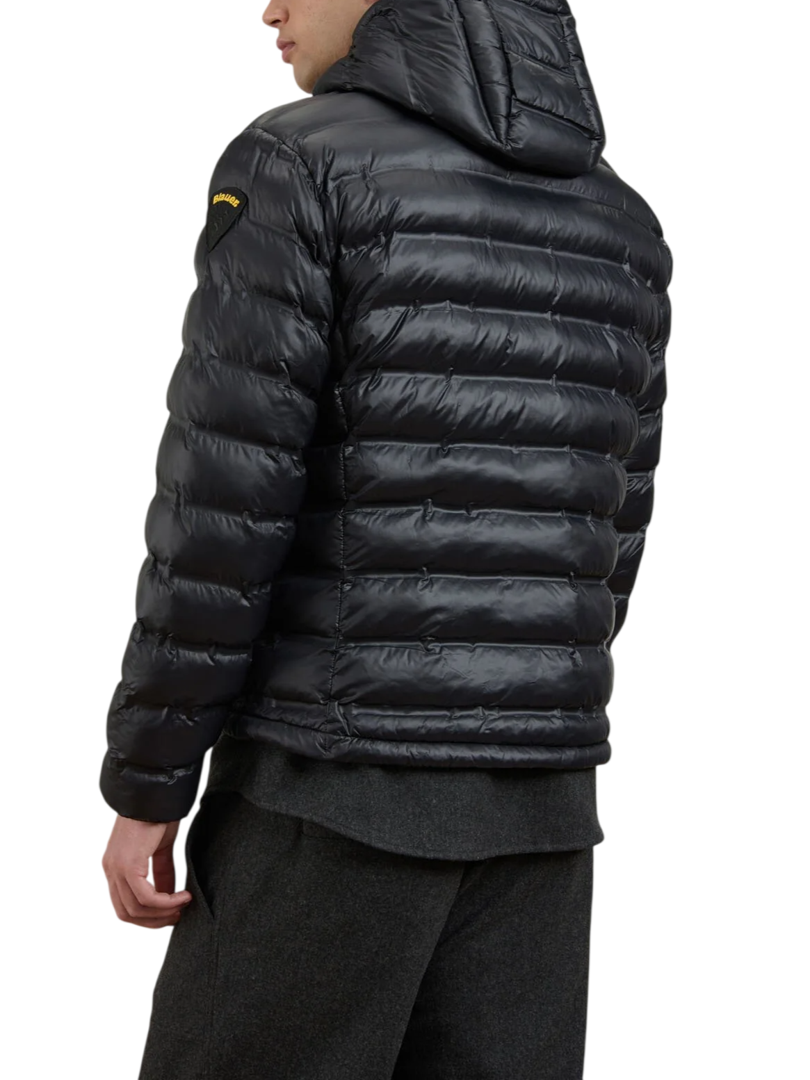 Blauer piumino uomo in nylon ìtrapuntato con cappuccio Charles nero 26WBLUC02218-007284 999EB BLAUER