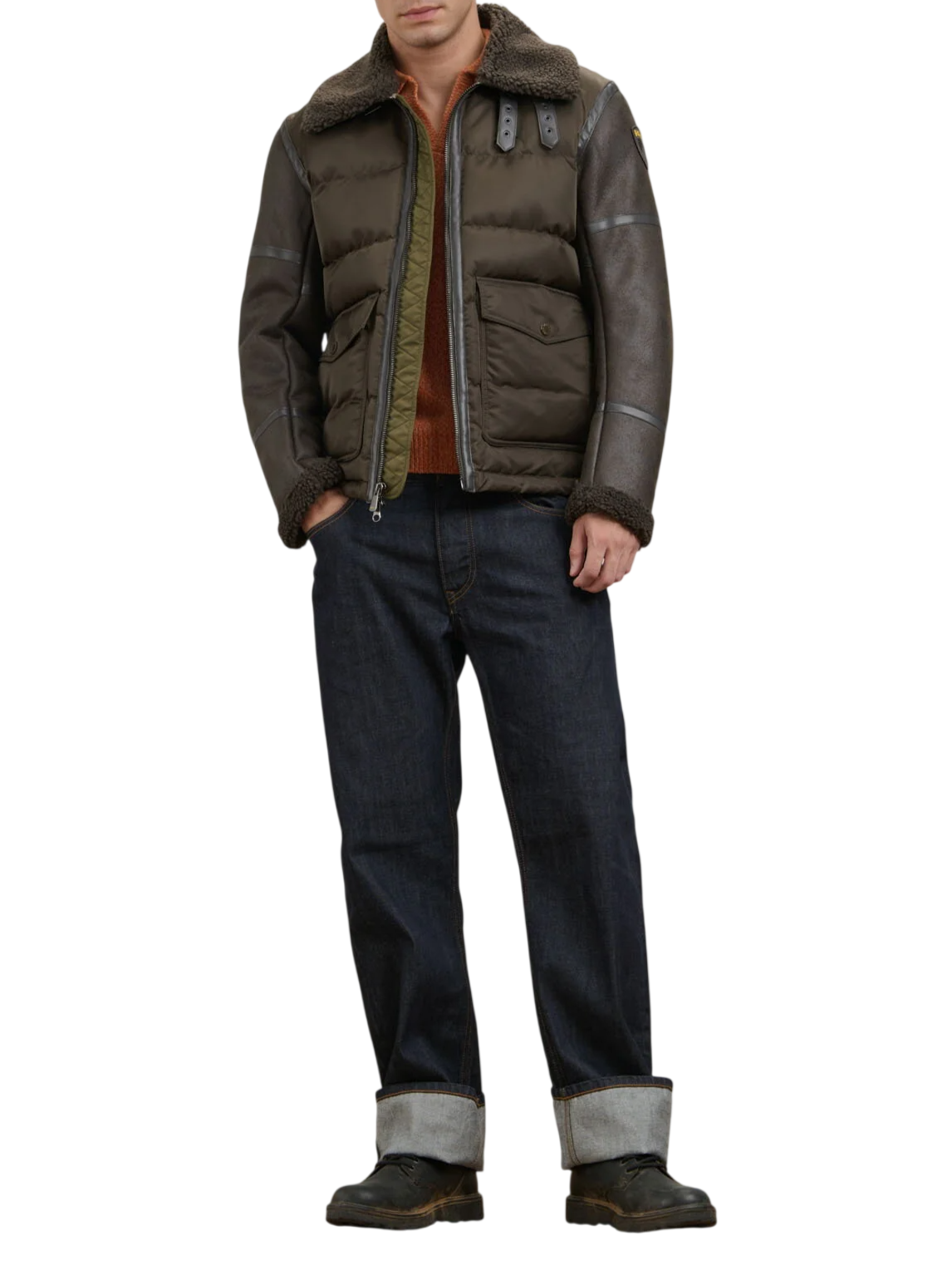 Blauer giubbino montone ecologico Amherst uomo marrone 26WBLUC02239-007280 382 BLAUER