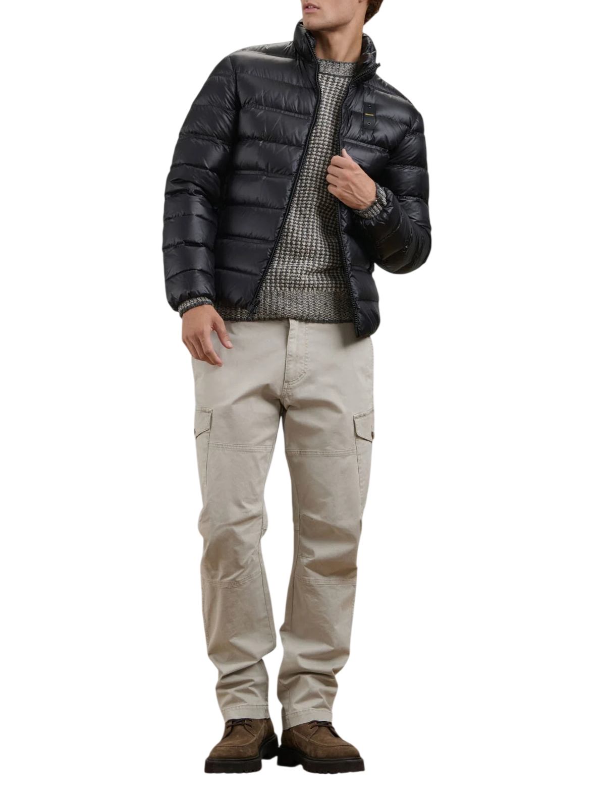Blauer piumino uomo Belmont in nylon trapuntato nero 26WBLUC03047-006719 999 BLAUER