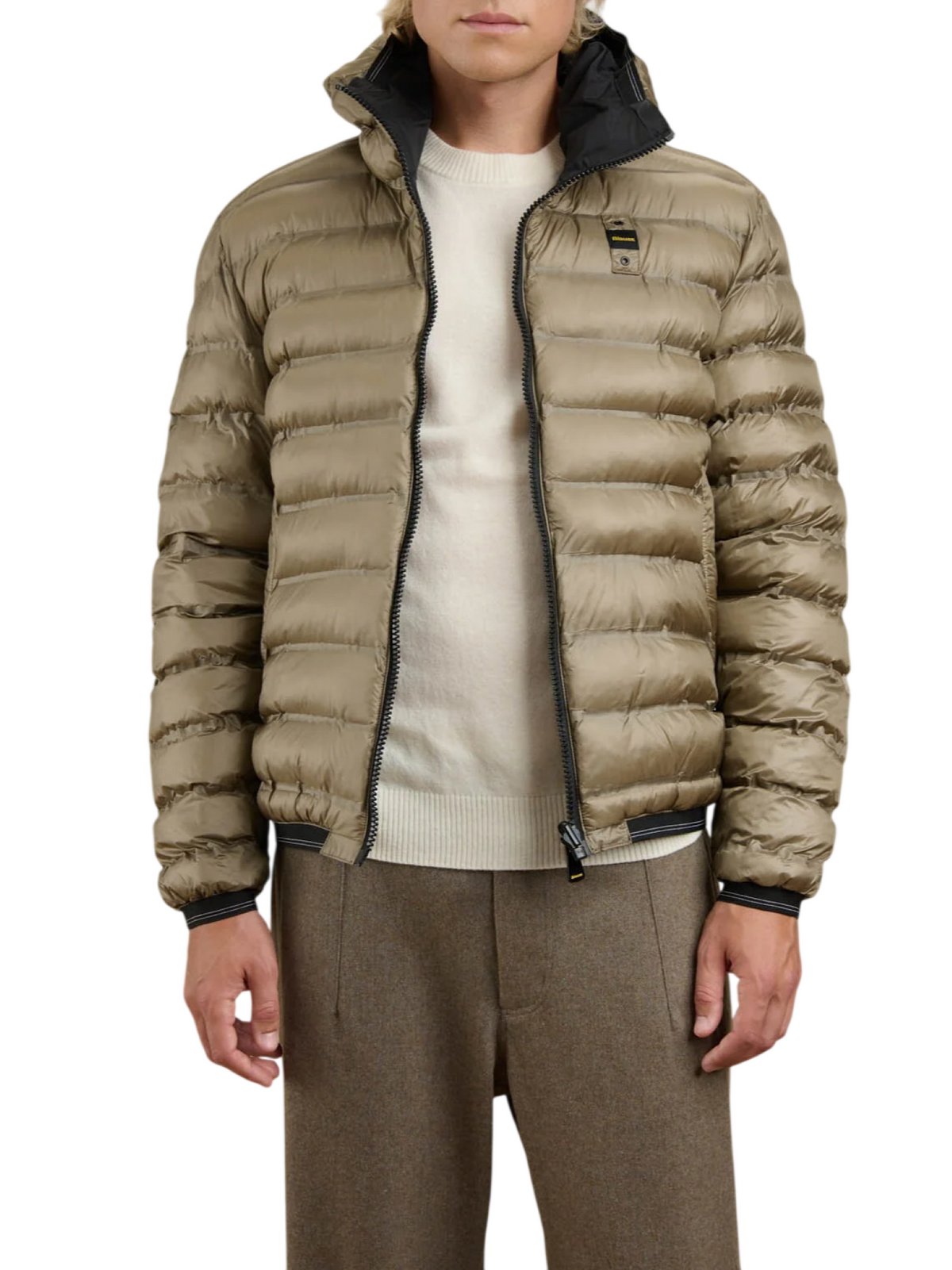 Blauer giubbino imbottito reversibile uomo Donald con cappuccio nero beige 26WBLUC06311-007110 999FA BLAUER