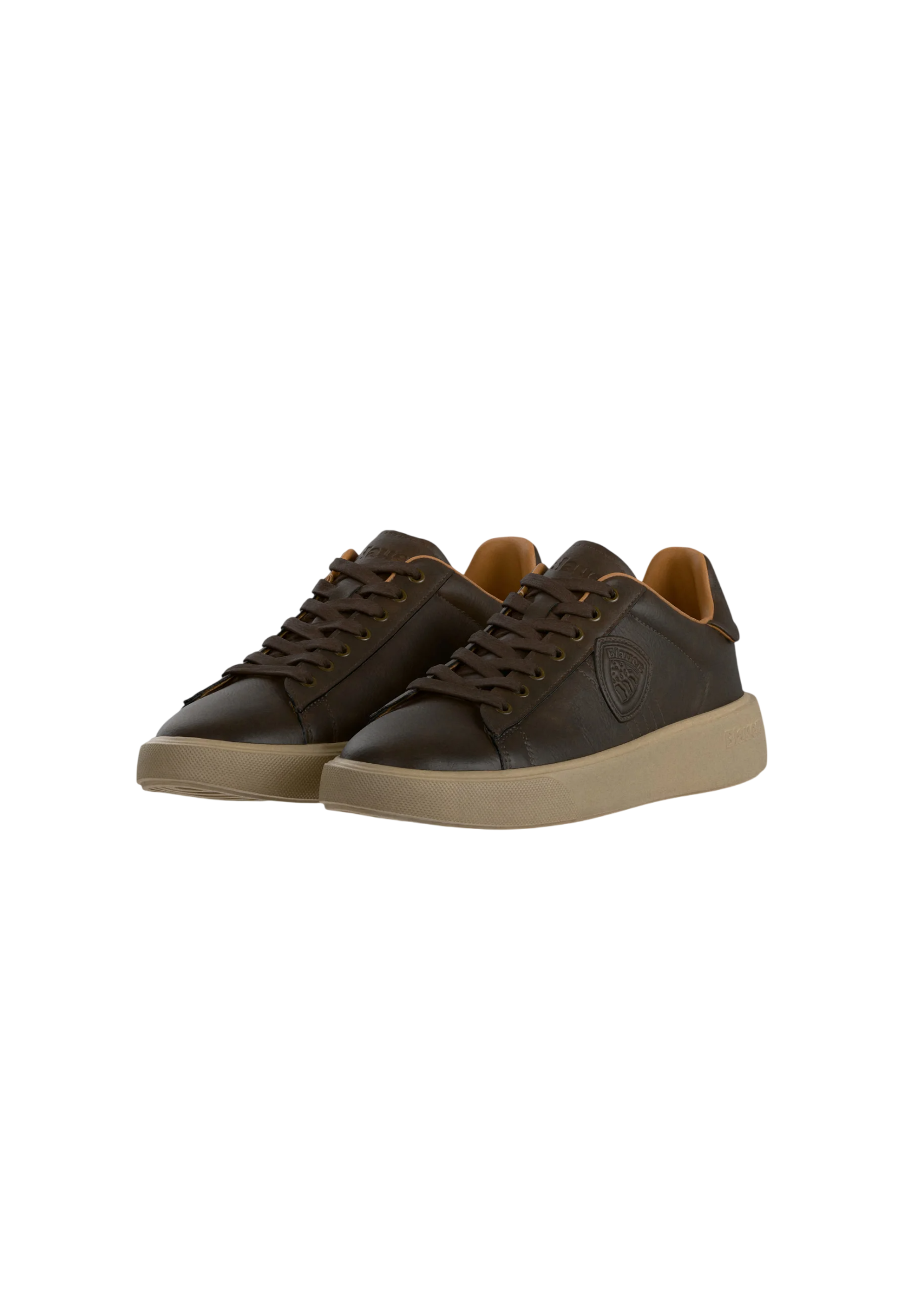 Blauer sneakers uomo Buck in ecopelle marrone F6BUCK13NUB BROWN BLAUER