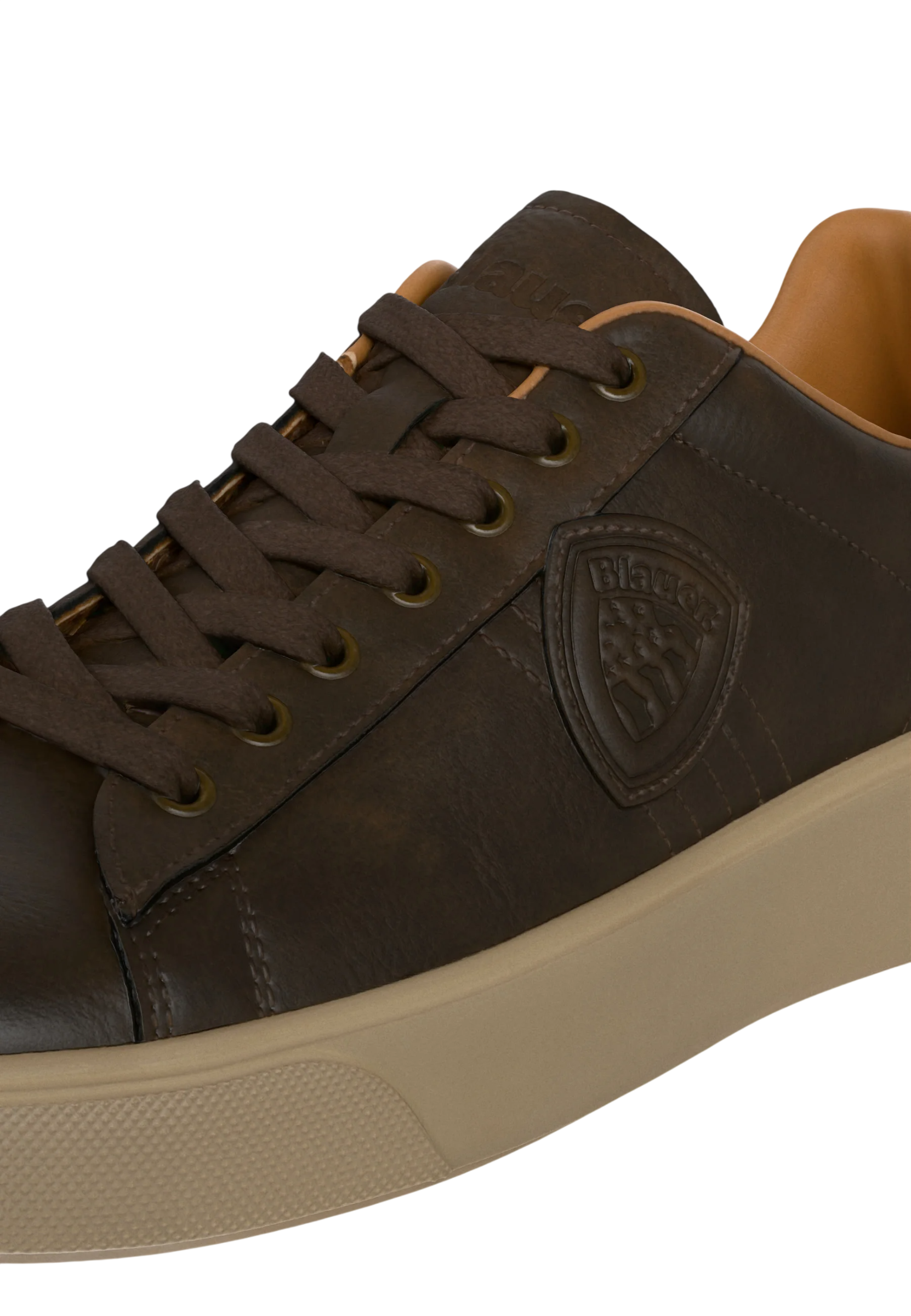 Blauer sneakers uomo Buck in ecopelle marrone F6BUCK13NUB BROWN BLAUER