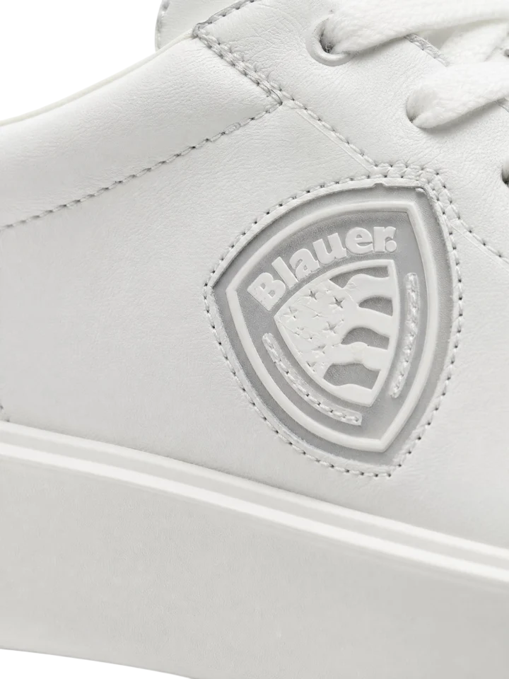 Blauer sneakers uomo Buck in pelle bianco F6BUCK14LEA WHITE BLAUER