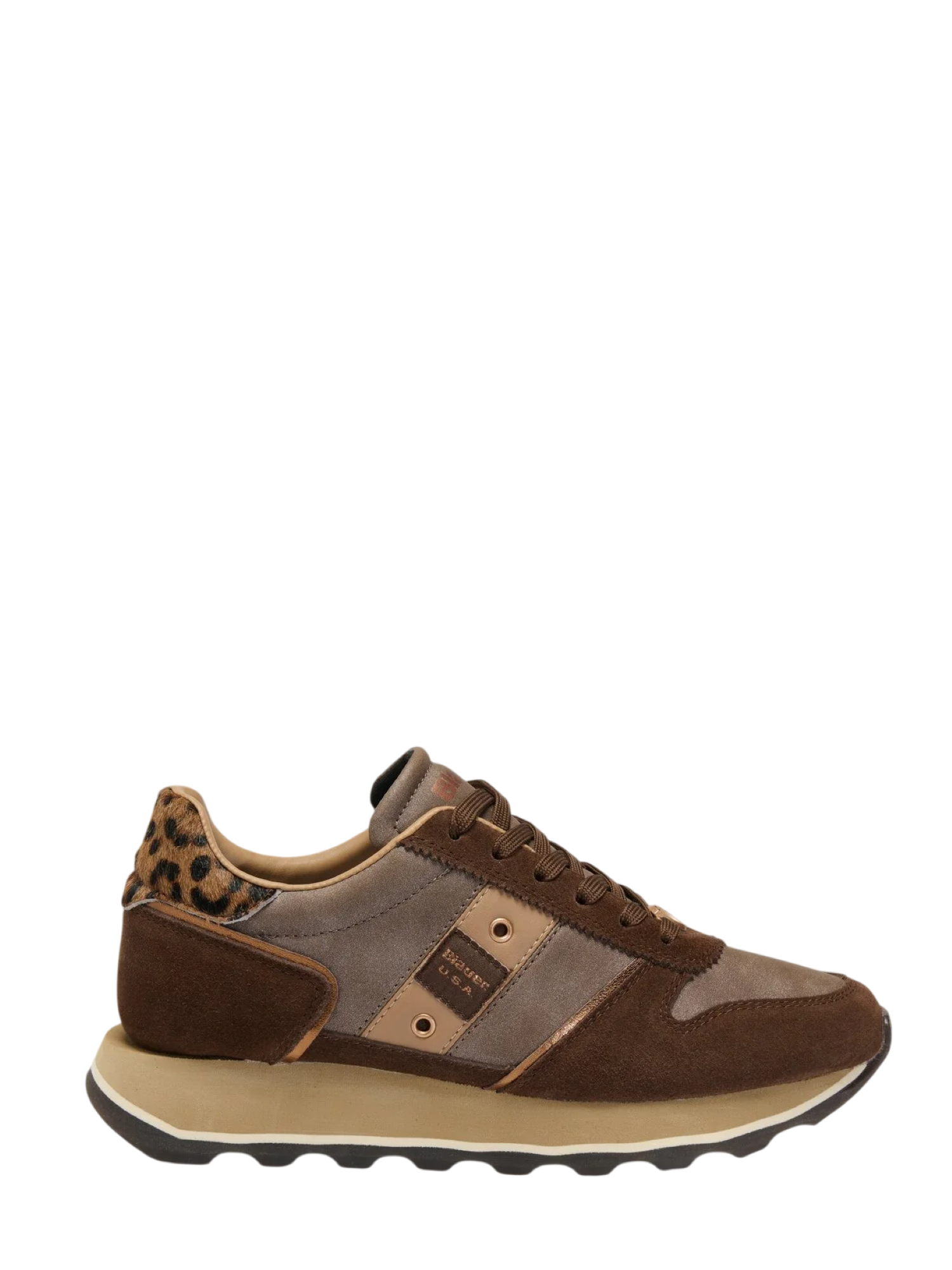 Blauer sneakers donna Mills in ecopelle e suede marrone F6MILLS01NUL BROWN BLAUER