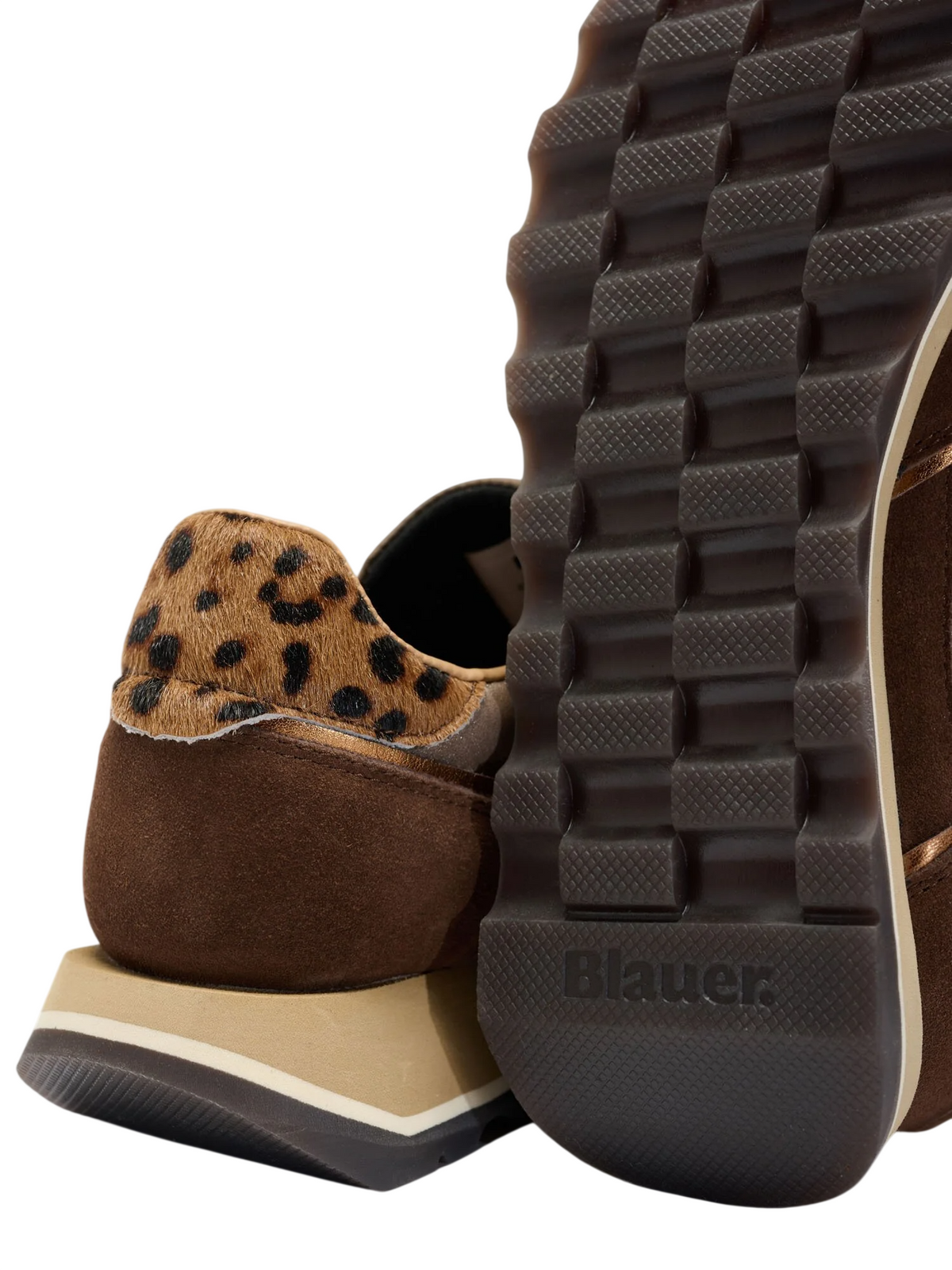 Blauer sneakers donna Mills in ecopelle e suede marrone F6MILLS01NUL BROWN BLAUER