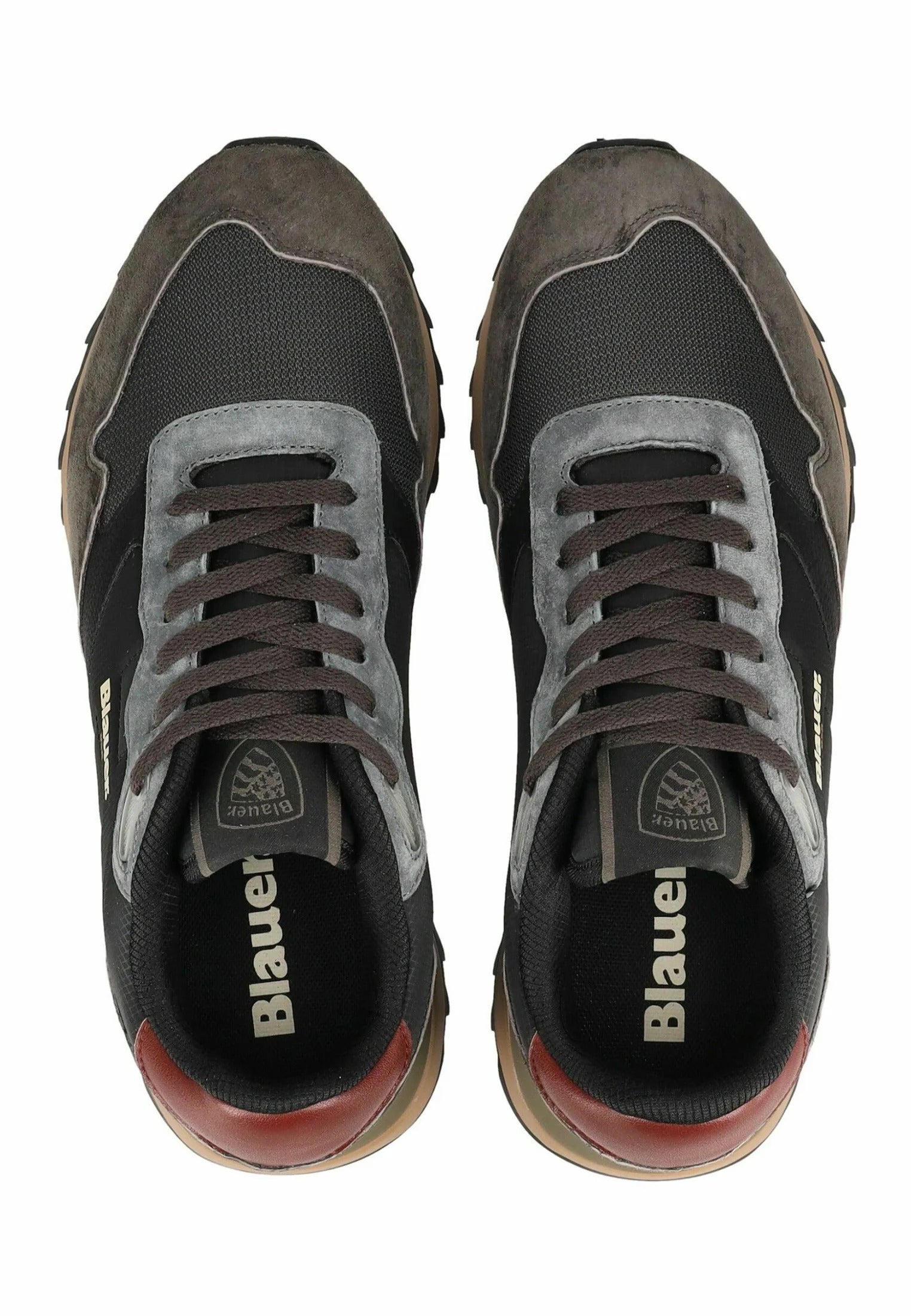 Blauer sneakers uomo Ryder colorblock nero F6RYDER01 BLACK-BROWN BLAUER