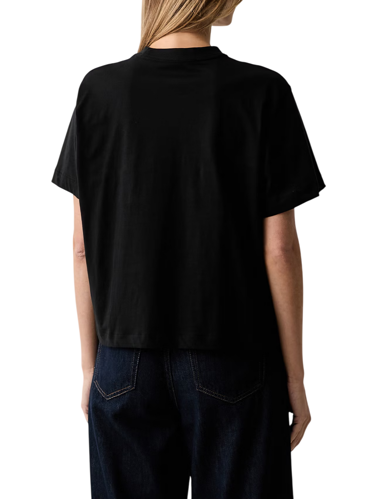 Calvin Klein Jeans T-shirt donna manica corta con logo nero LV047H802G UB1 Calvin Klein Jeans