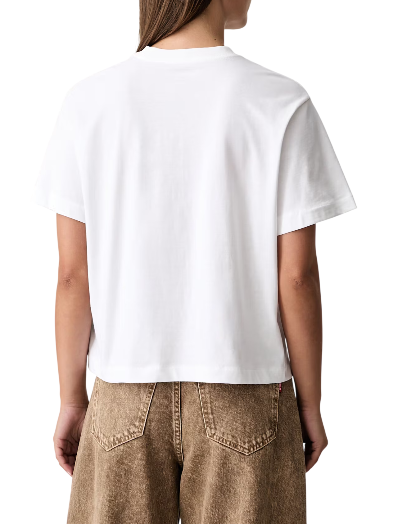 Calvin Klein Jeans T-shirt donna manica corta con logo bianco LV047H802G YAF Calvin Klein Jeans