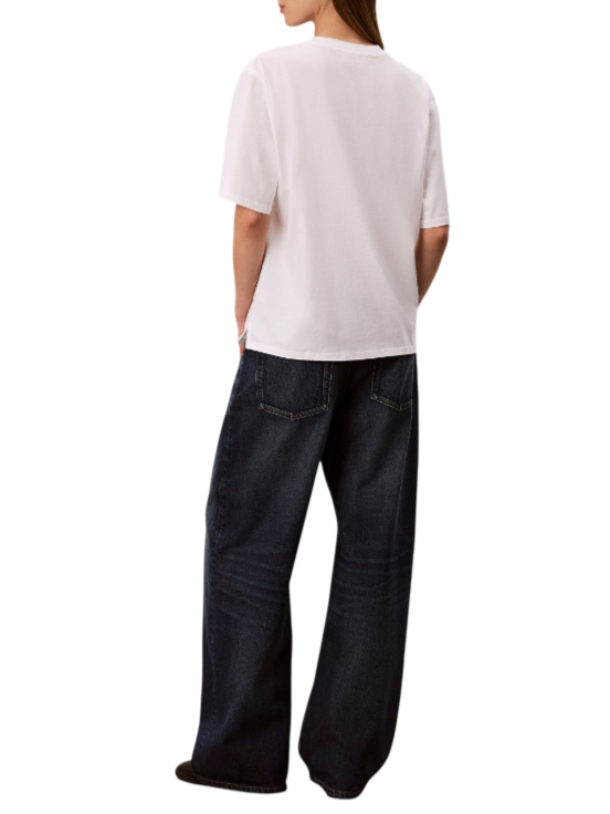 Calvin Klein Jeans T-shirt manica corta donna con logo bianco latte LV047H807G YAF Calvin Klein