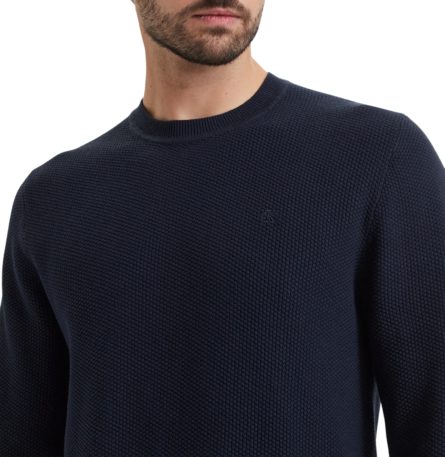 Calvin Klein maglia uomo in cotone operato blu LV04LF304G CEF Calvin Klein