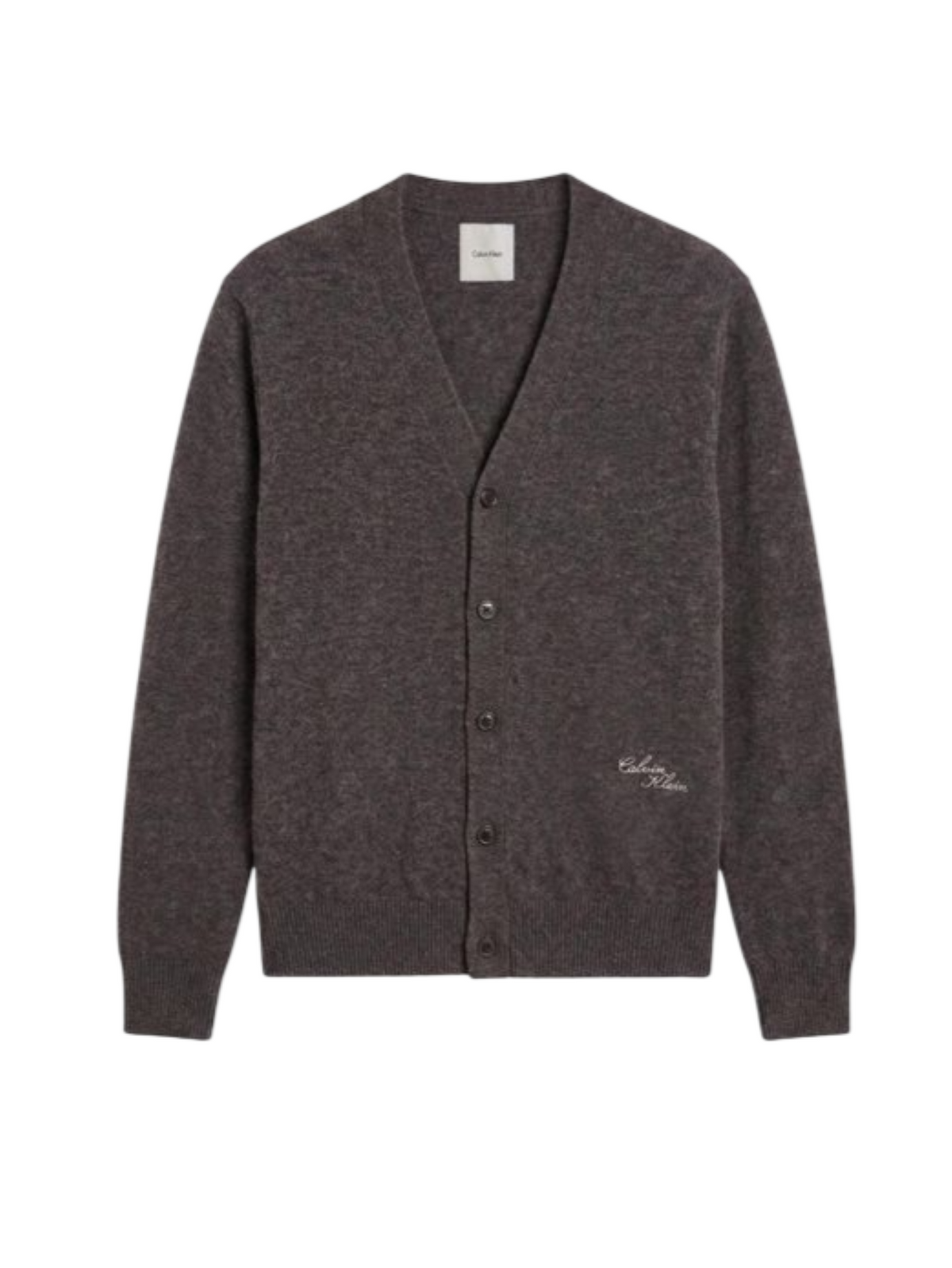 Calvin Klein cardigan uomo misto lana grigio melange LV04LH325G P7I Calvin Klein