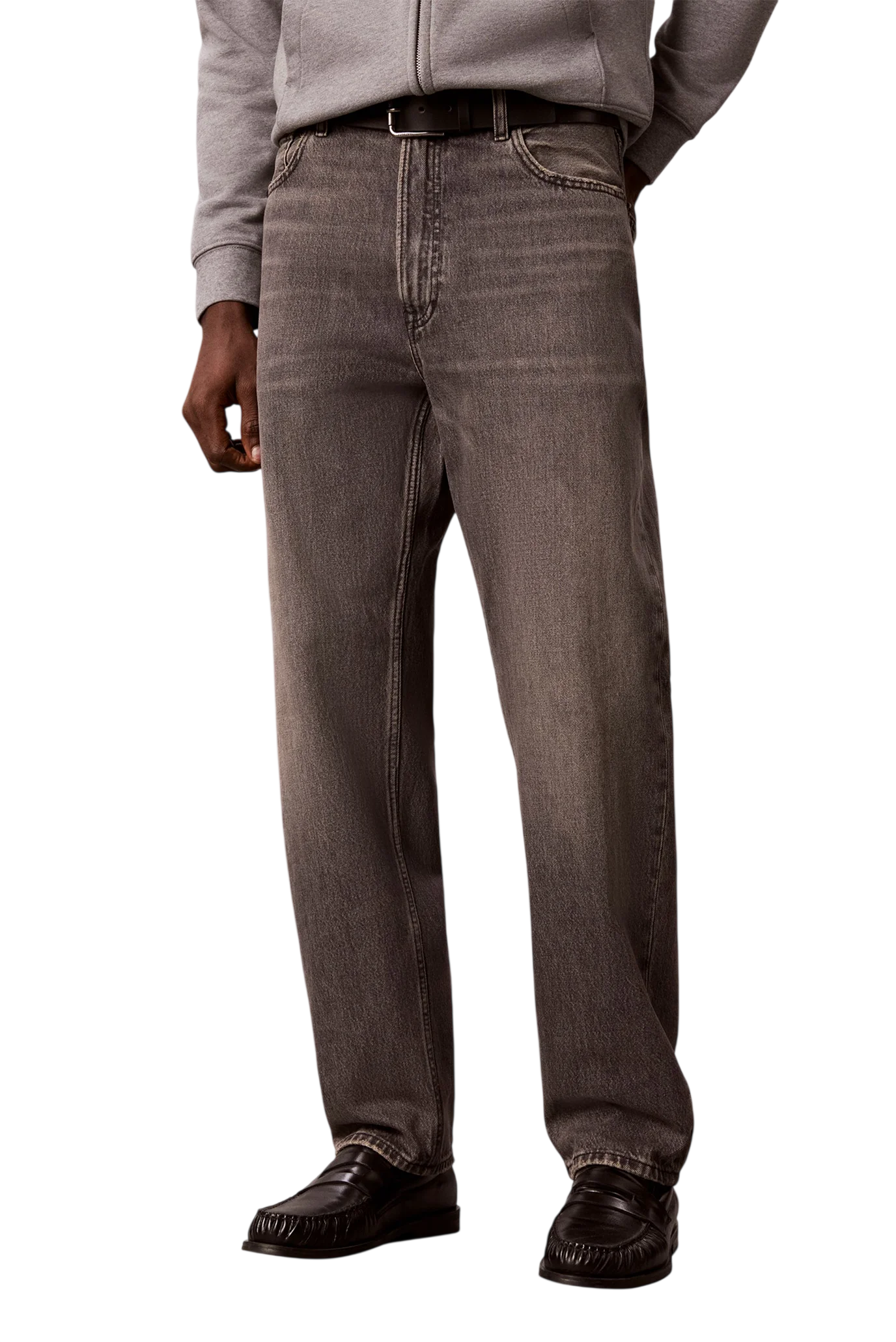 Calvin Klein Jeans jeans uomo tapered in denim grigio LV04RH740G 8HB Calvin Klein