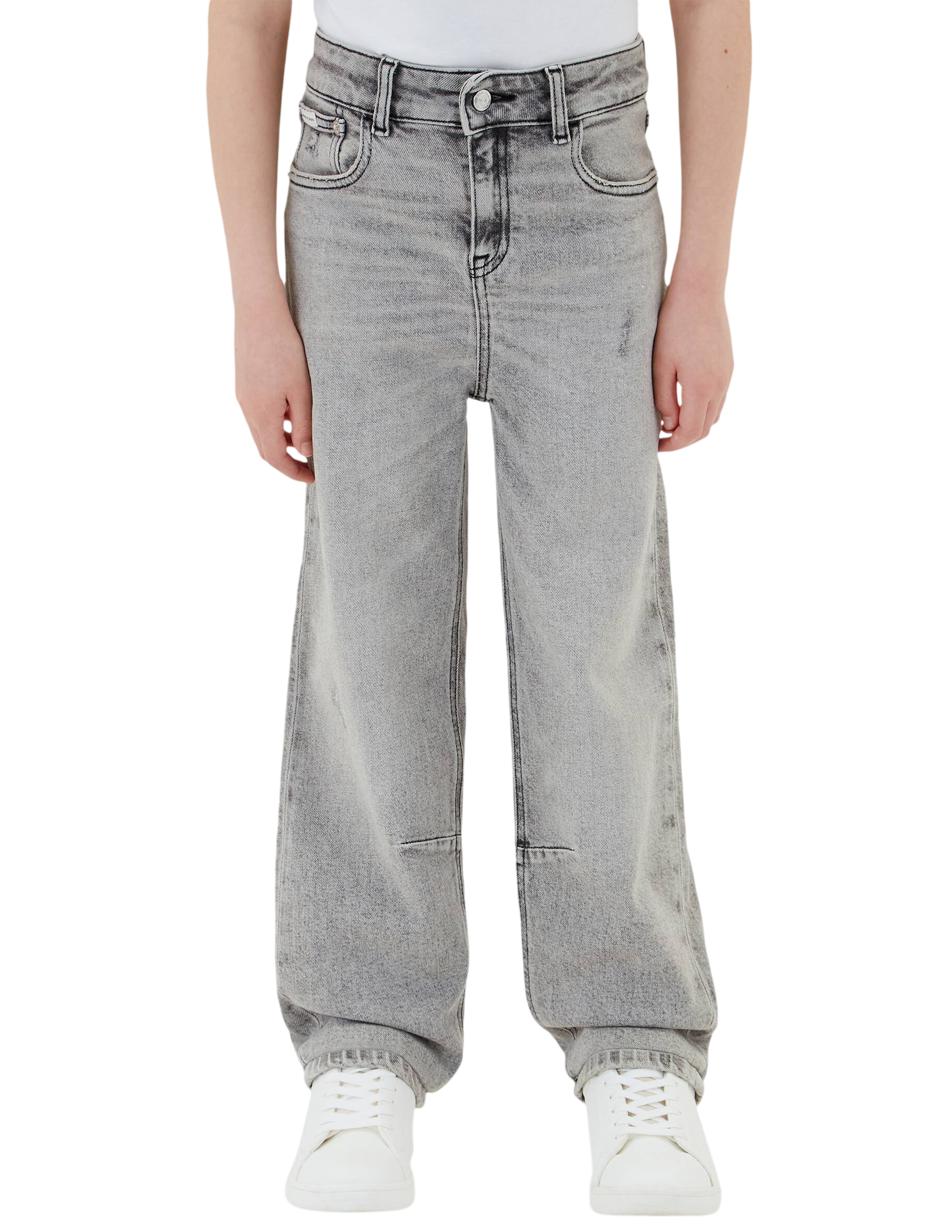 Calvin Klein Jeans jeans bambino Barrel lavaggio grigio LVCKTJC22B 1BY Calvin Klein Jeans