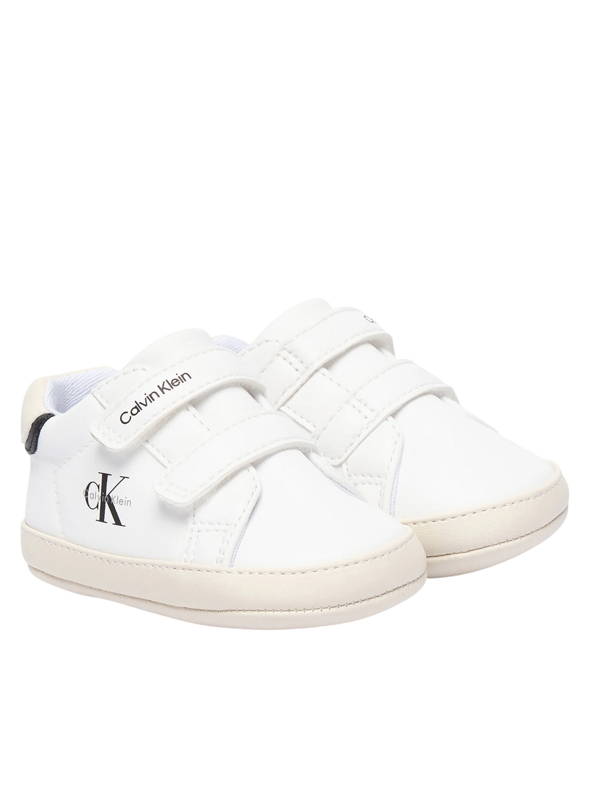 Calvin Klein scarpette da culla neonato in ecopelle bianco V0B9-83437-1582 Y631 Calvin Klein Footwear