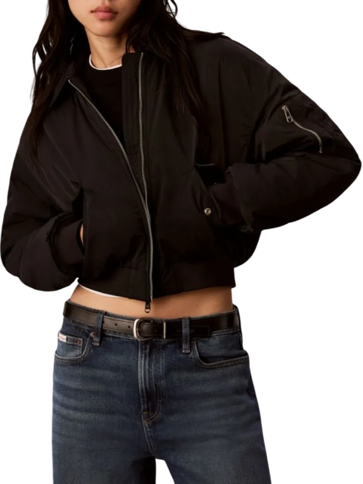 Calvin Klein Jeans giubbino imbottito donna crop nero LV047H523G UB1 Calvin Klein Jeans
