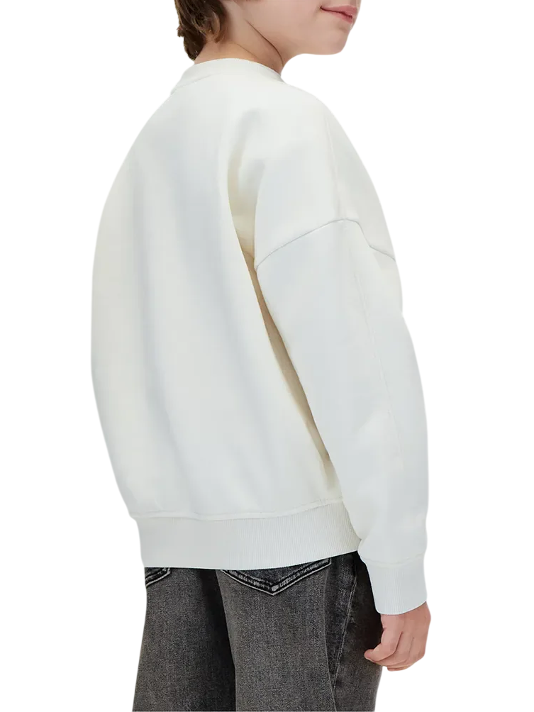 Calvin Klein Jeans felpa bambino con logo beige LVCKFJB31B CKS Calvin Klein Jeans