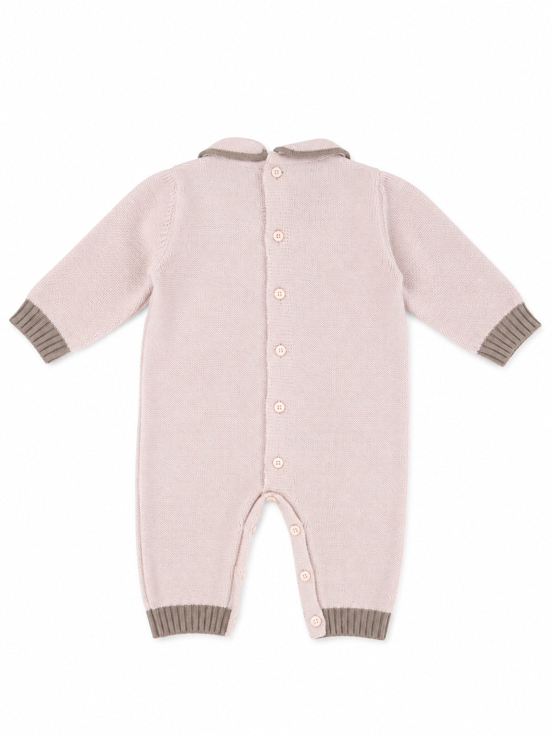 Colori Chiari tutina neonata in lana con fiocco rosa FF168587-4977 8224 COLORICHIARI