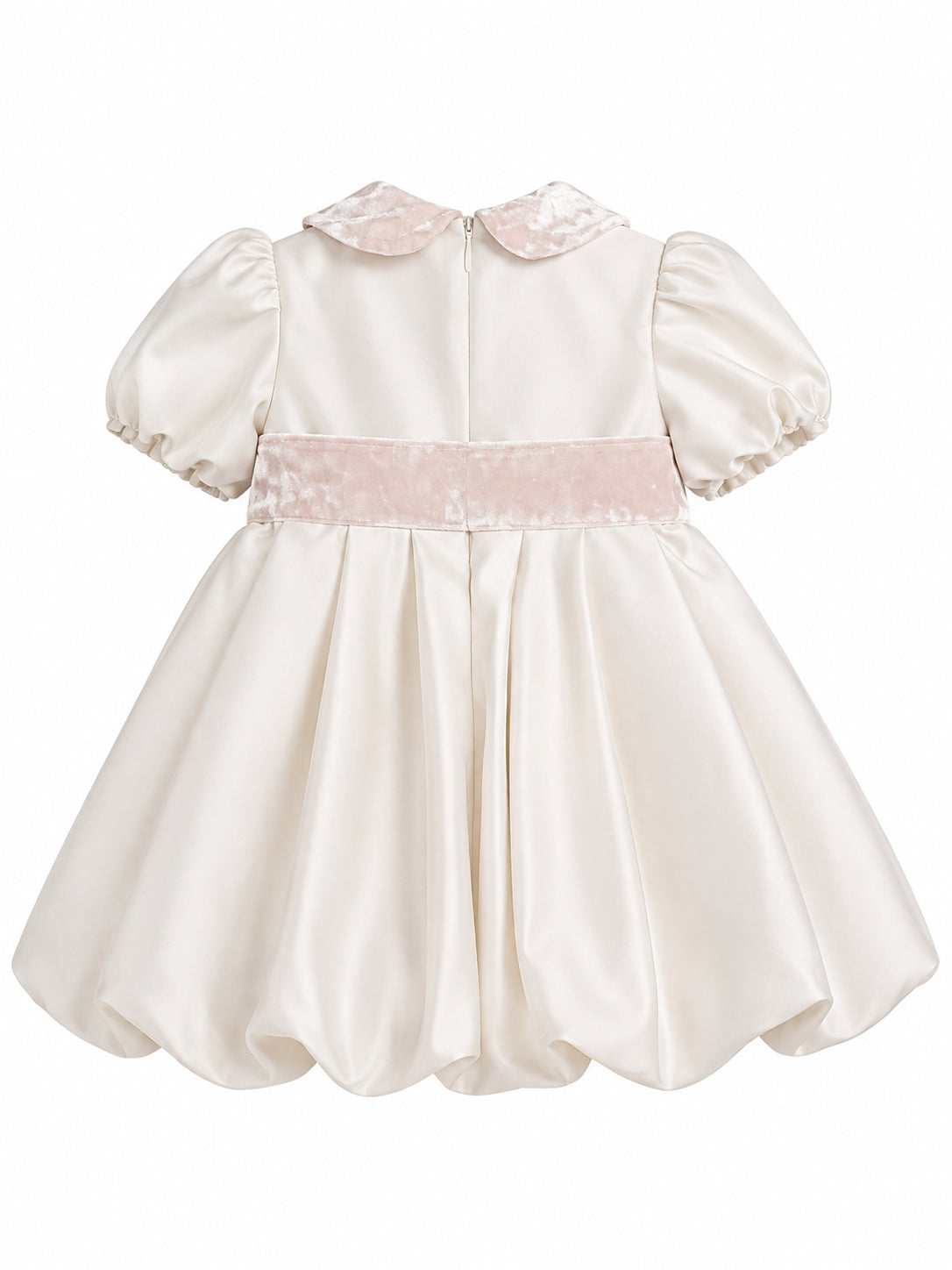 Colori Chiari abito elegante neonata in mikado con fiocco rosa cipria FN108857-4119 21 COLORICHIARI
