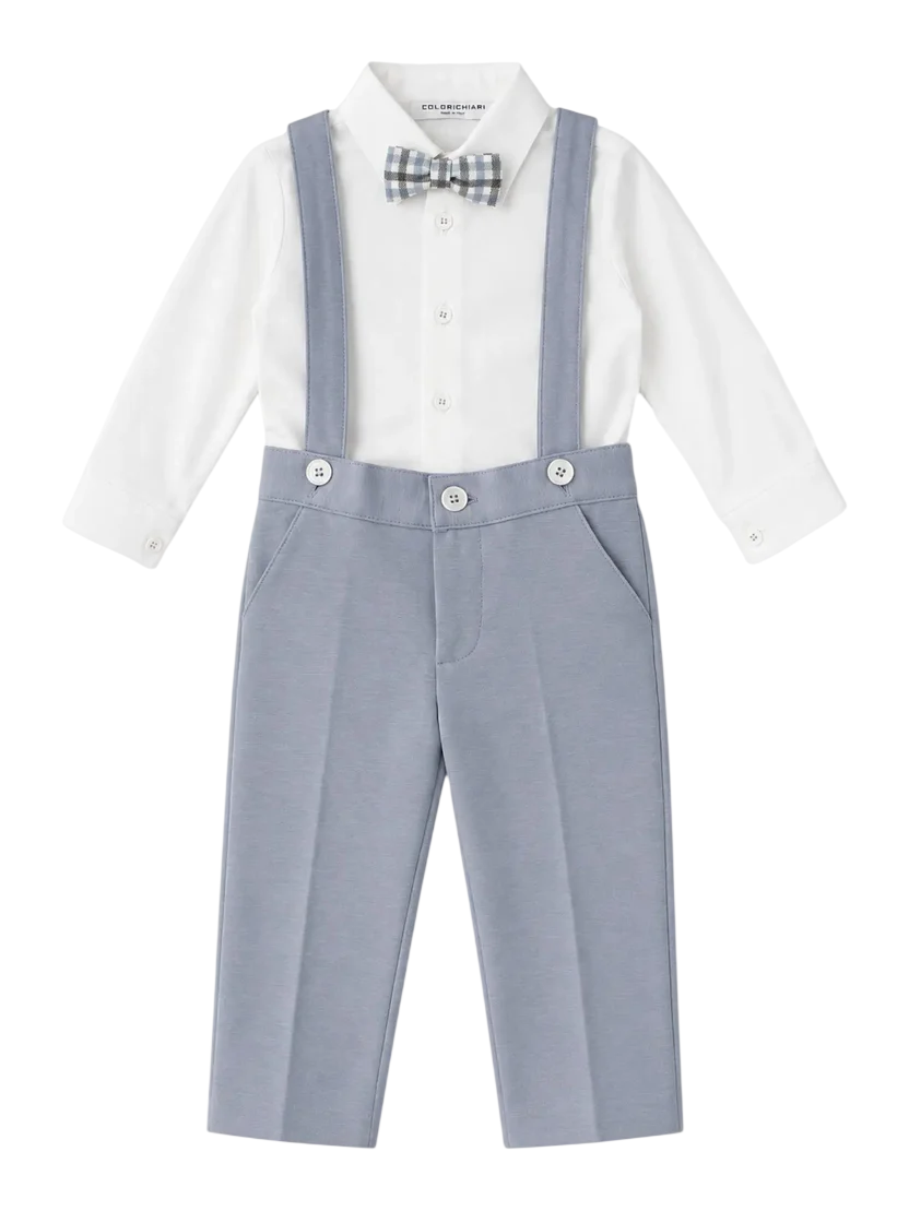 5pz giacca doppiopetto camicia papillon pantaloni pochette MN508735-4988 51 COLORICHIARI