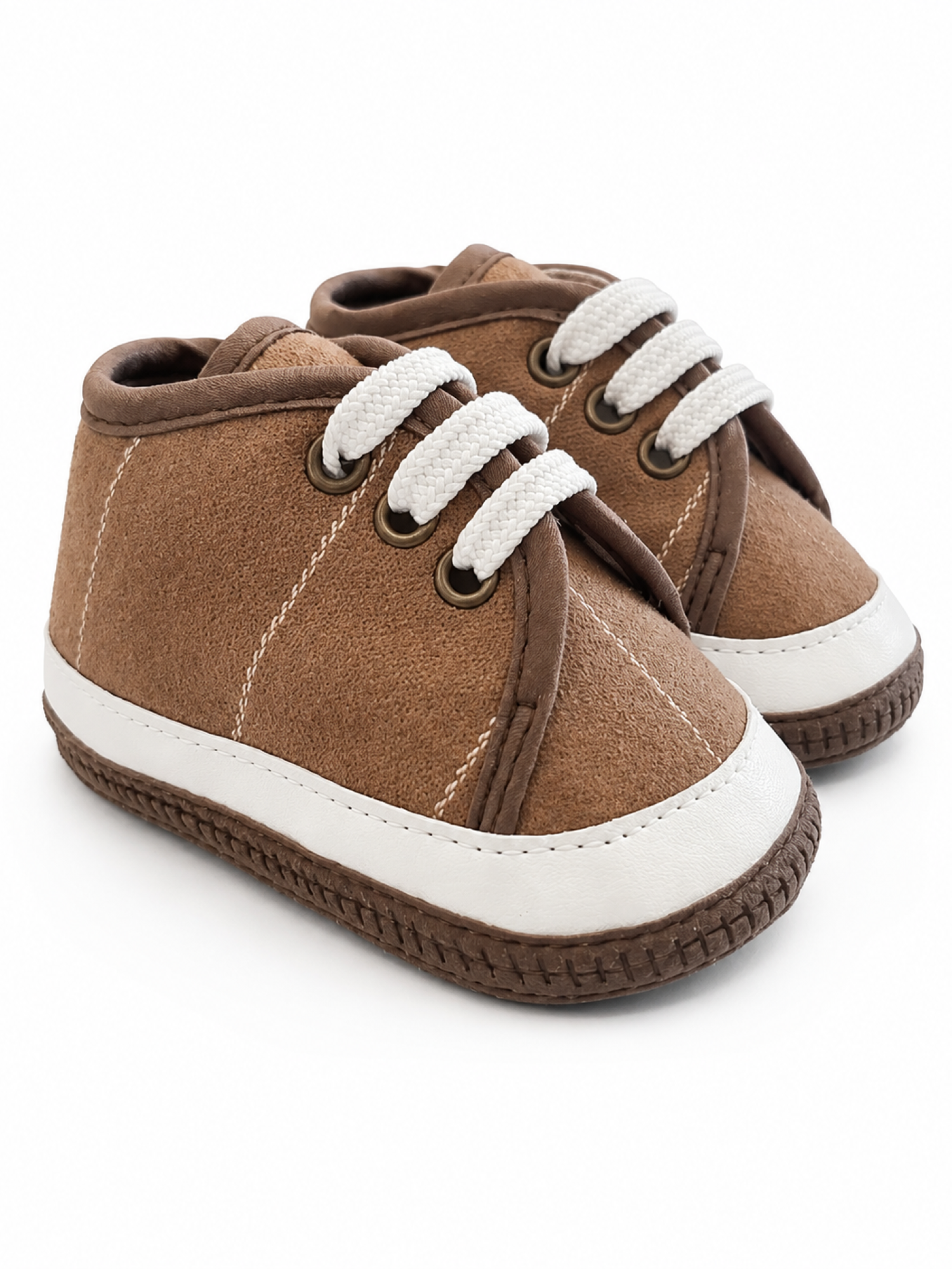 Colori Chiari scarpette neonato in fantasia gessata marrone MN958670-5018 28 COLORICHIARI