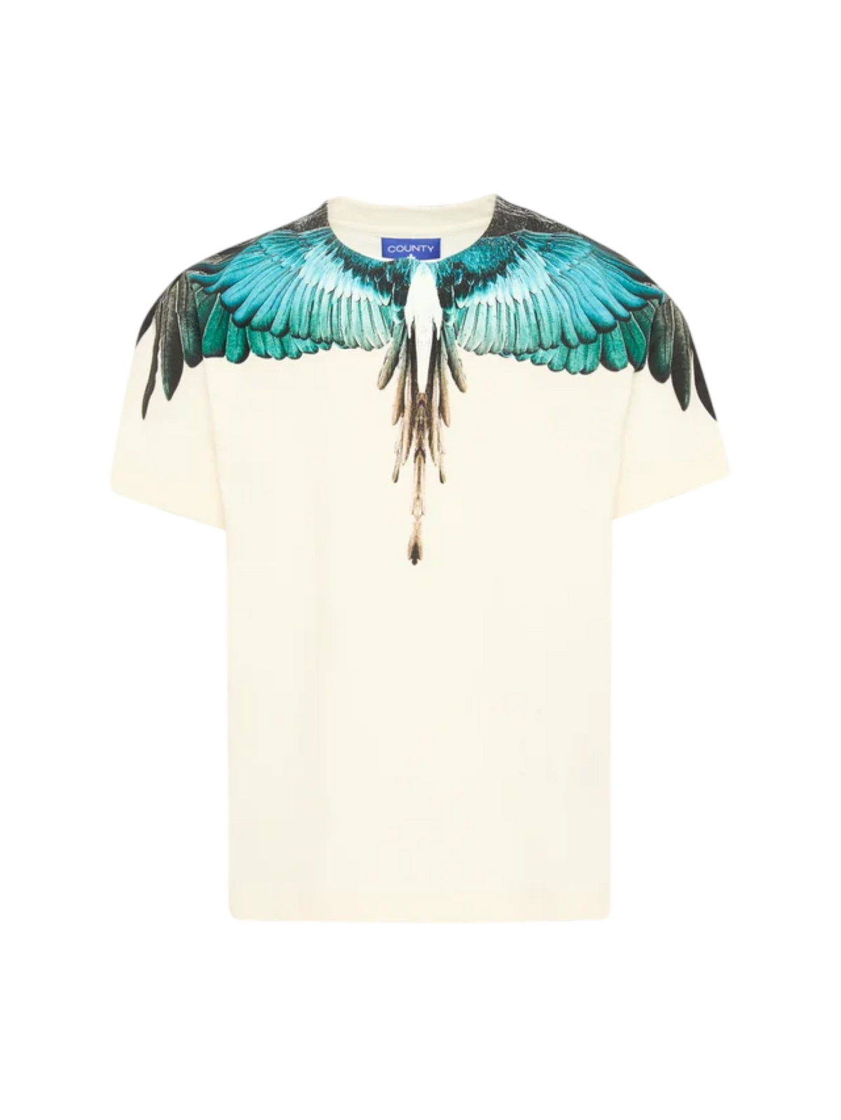 County of Milan T-shirt bambino manica corta stampa iconica panna CMJBTH034 412 COUNTY OF MILAN