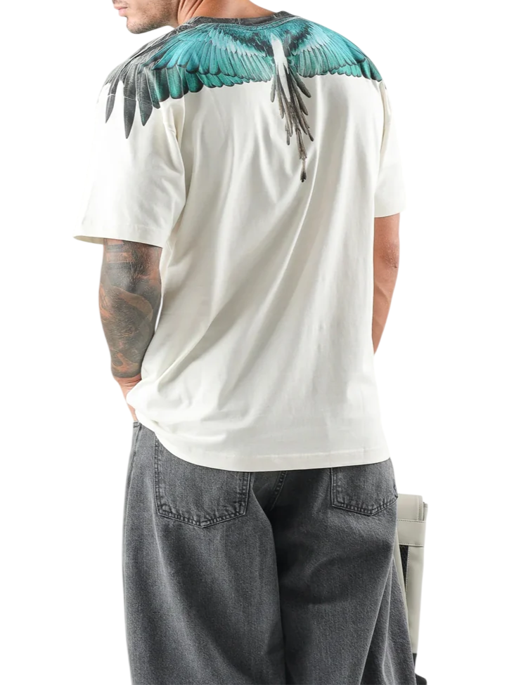 County of Milan T-shirt uomo manica corta stampa iconica panna CMMATH085 412 COUNTY OF MILAN