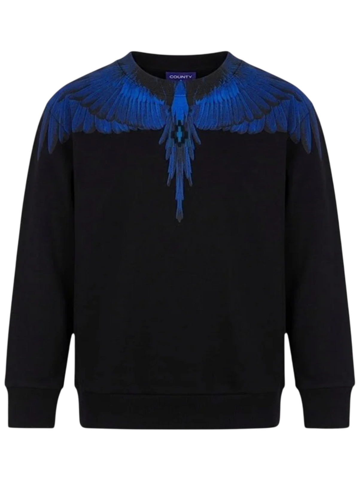 County of Milan felpa bambino con stampa iconica nero blu CMJUSW130 110 COUNTY OF MILAN KIDS