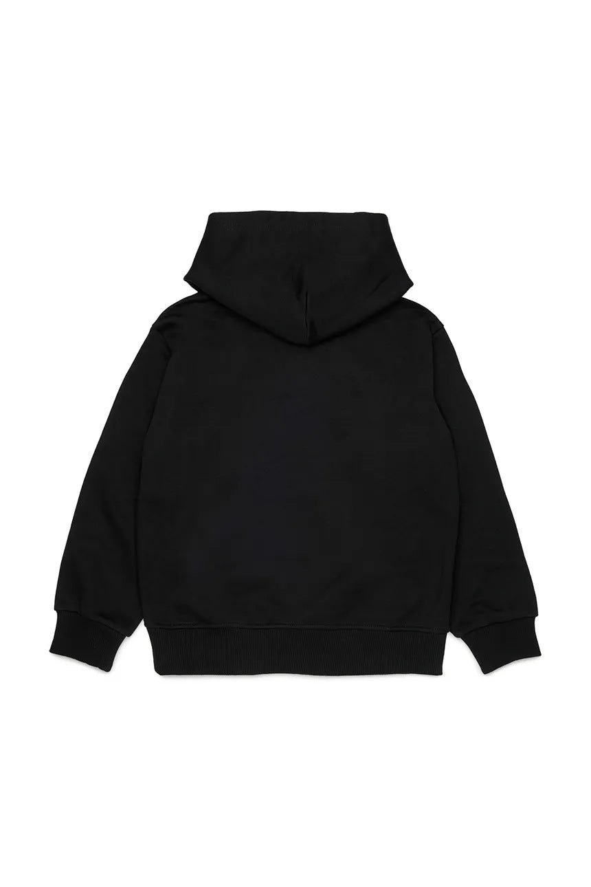 Diesel felpa con cappuccio stampa logo nero J02612-OGEAD K900 DIESEL