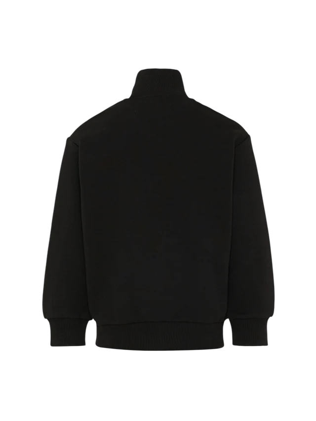 Diesel felpa bambino con zip stampa logo nero J02613-0GEAD K900 DIESEL