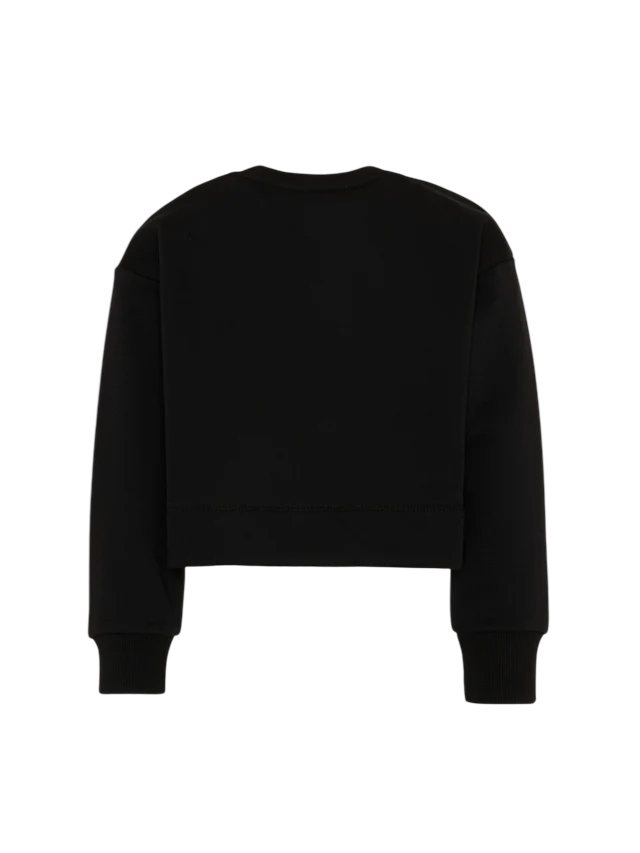 Diesel felpa crop Scefy bambina con logo nero rosso J02936-KYAZ3 K900 DIESEL