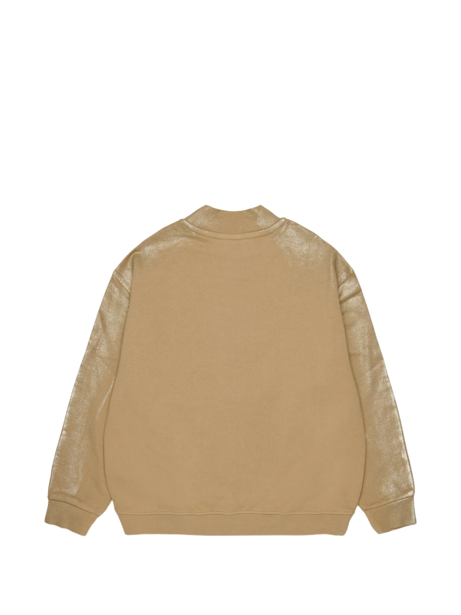 Diesel felpa bambina con dettagli laminati beige oro J03043-KYA2B K708 DIESEL