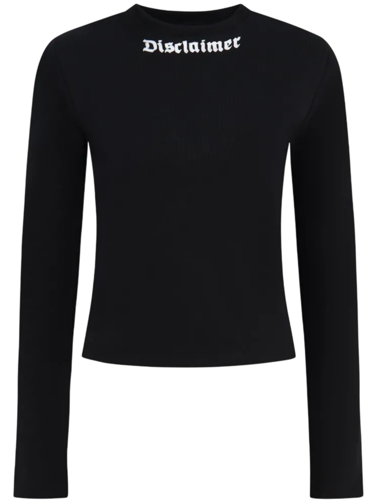 Disclaimer T-shirt donna manica lunga logo glitter nero 55877 NERO DISCLAIMER
