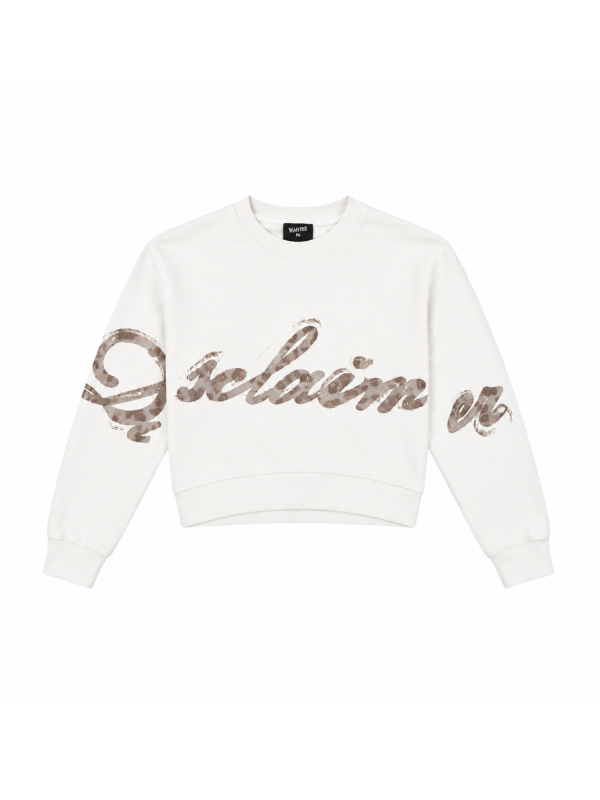 Disclaimer felpa bambina in cotone felpato con logo glitter panna 59202 LATTE DISCLAIMER