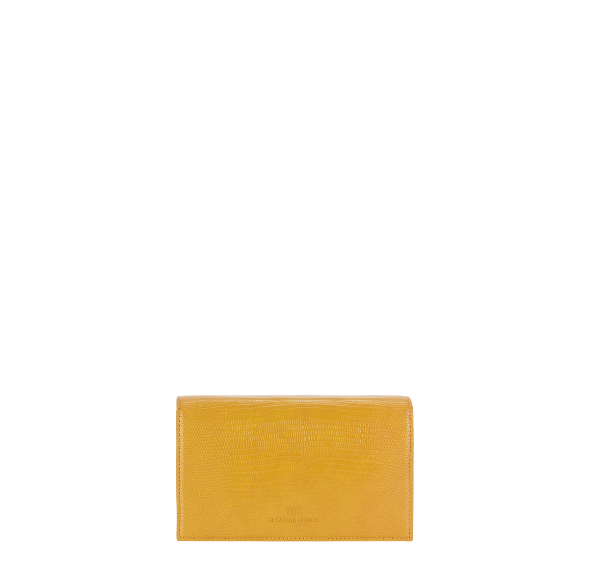 Elisabetta Franchi borsa a tracolla in ecopelle stampa lucertola giallo ocra BS08A66 940 ELISABETTA FRANCHI