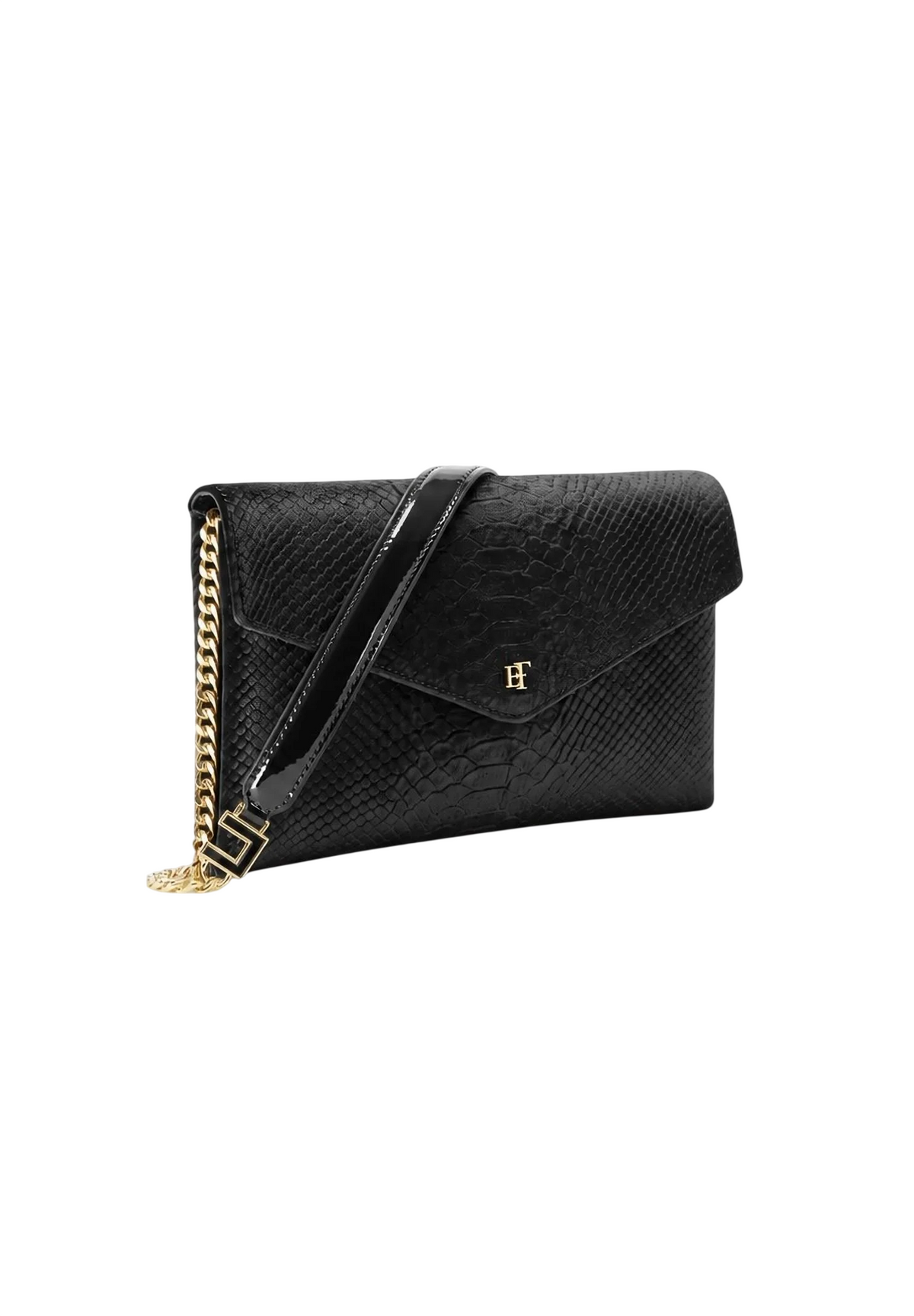 Elisabetta Franchi borsa a tracolla in velluto stampa cocco nero BS27A67E2 110 ELISABETTA FRANCHI