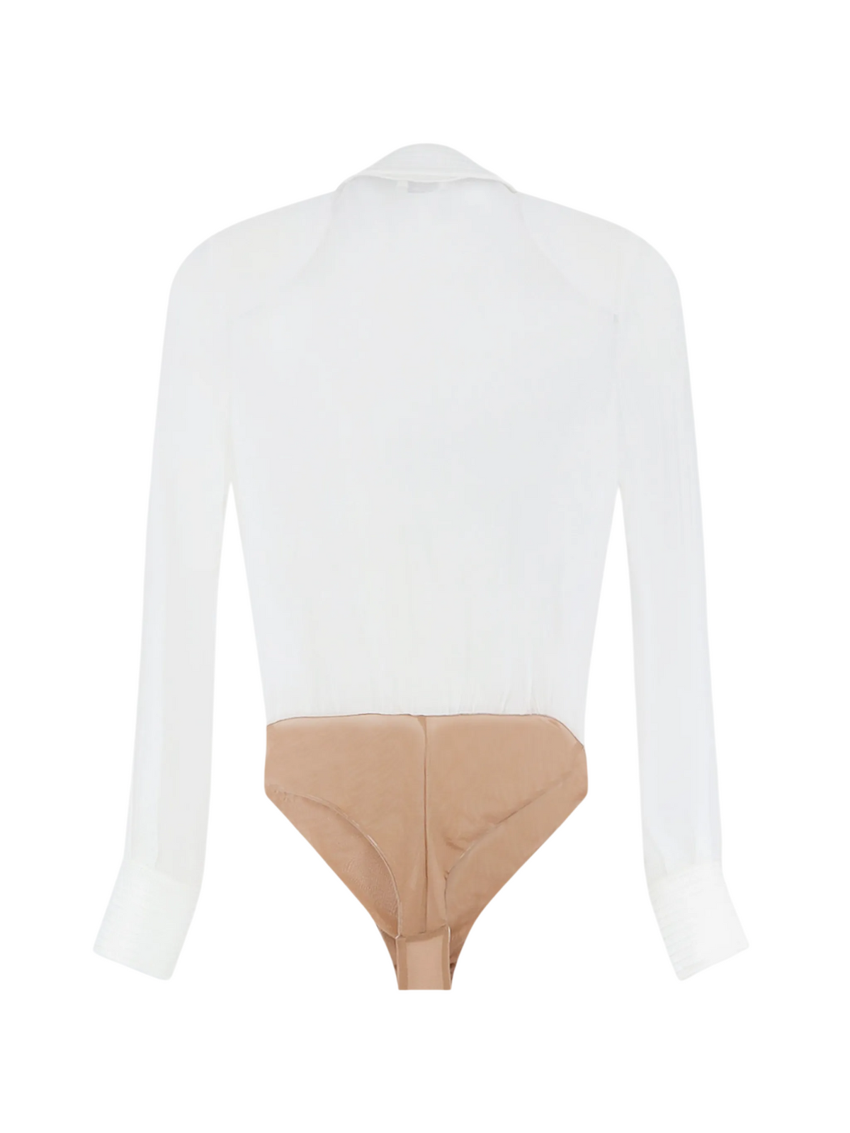 Elisabetta Franchi camicia body donna in georgette avorio CB00866 360 ELISABETTA FRANCHI