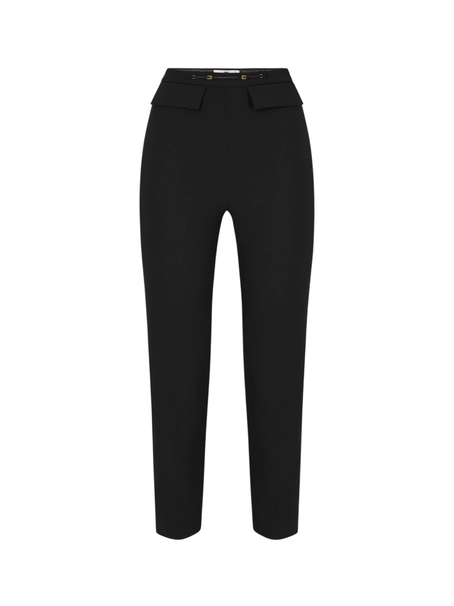 Elisabetta Franchi pantaloni donna in tessuto crepe slim nero PA19566 110 ELISABETTA FRANCHI