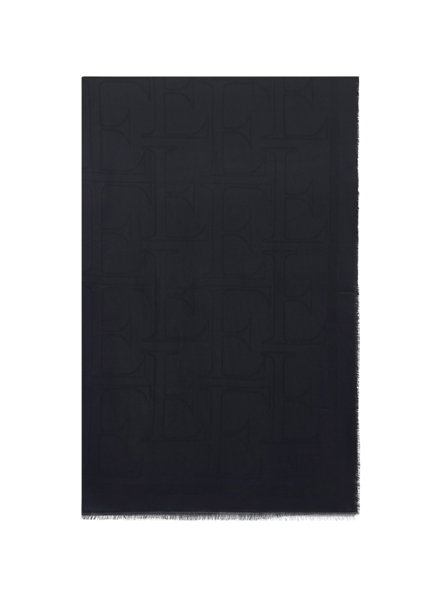 Elisabetta Franchi sciarpa in viscosa modal con trama logata nero SC03F66 110 ELISABETTA FRANCHI