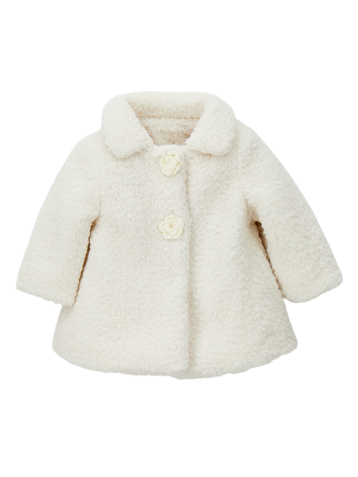 iDo cappotto neonata in tessuto bouclè panna 4H128 0112 iDO