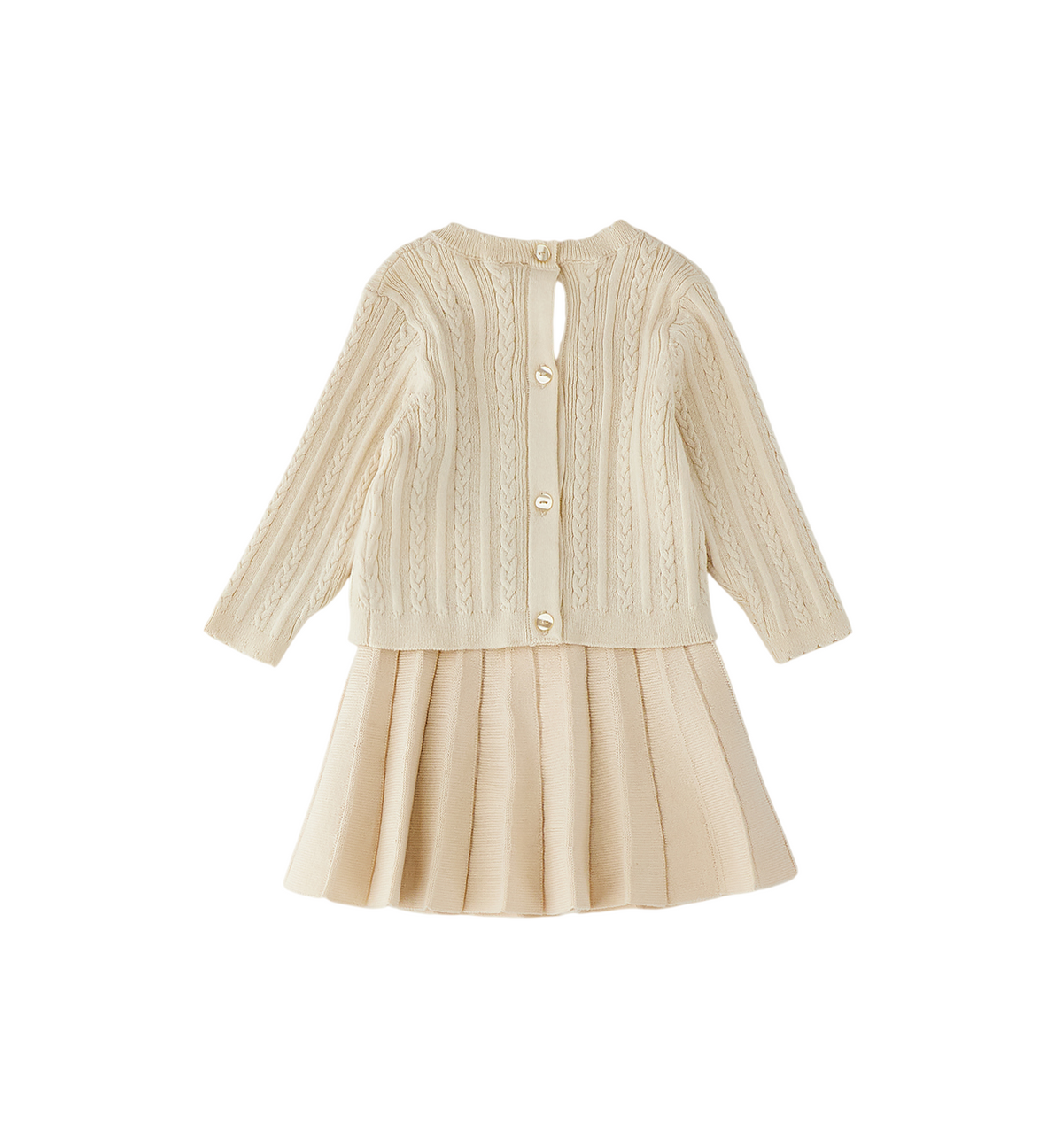 iDo completo in maglia neonata con gonna beige 4H136 0151 iDO