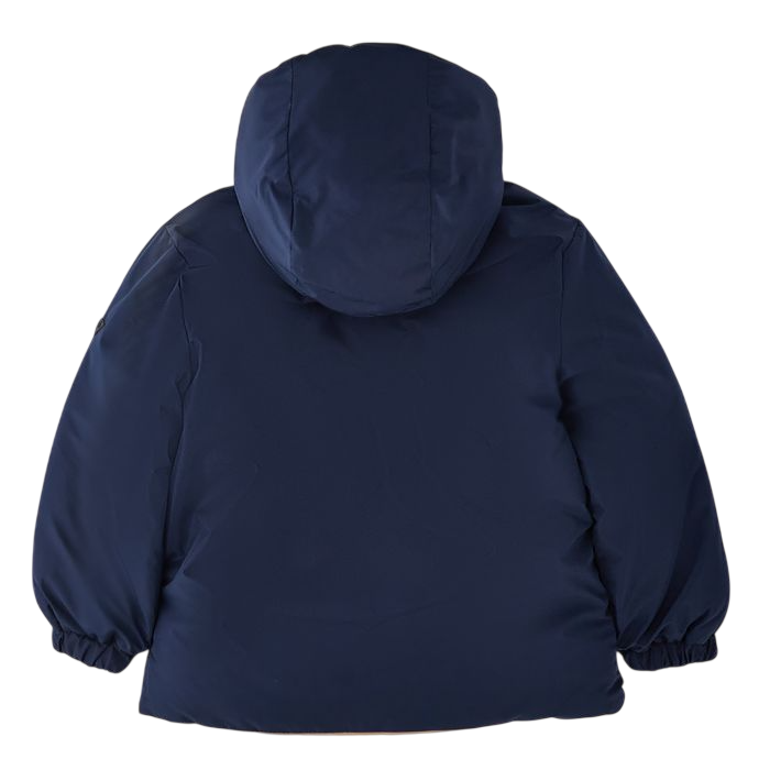 iDo giubbino imbottito bambino con cappuccio blu beige 4H429 3885 iDO