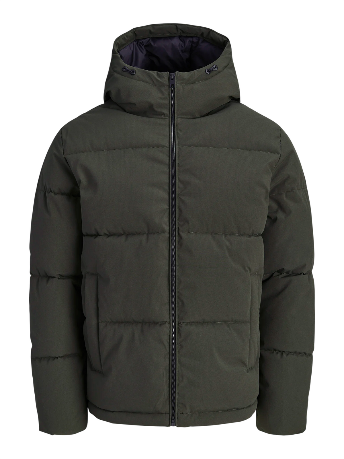 Jack&Jones piumino uomo trapuntato Galaxy con cappuccio verde 12303930 ROSIN JACK&JONES
