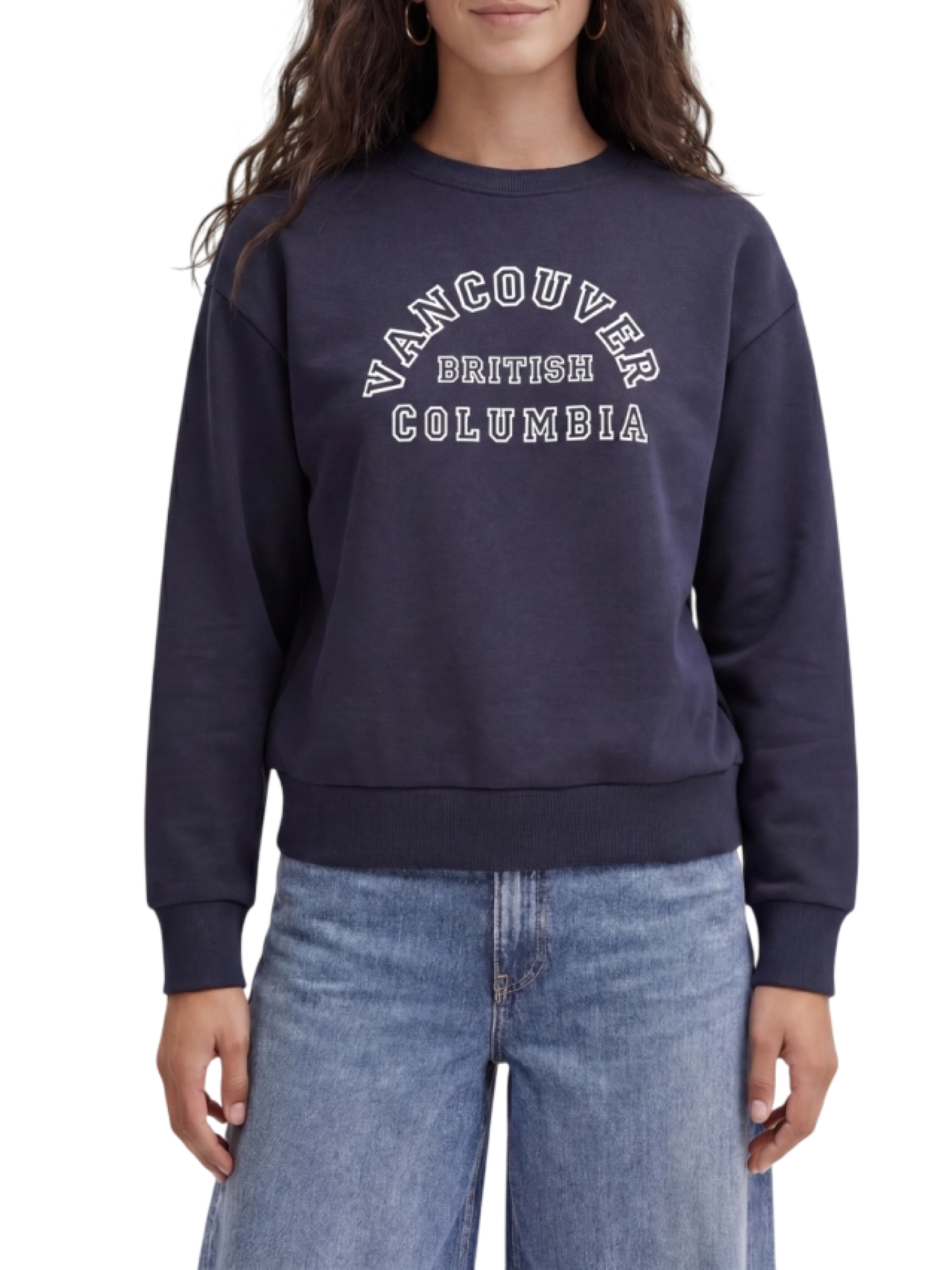Jjxx felpa donna con stampa interno felpato blu 12260608 NIGHT SKY-VANCOUVER JJXX