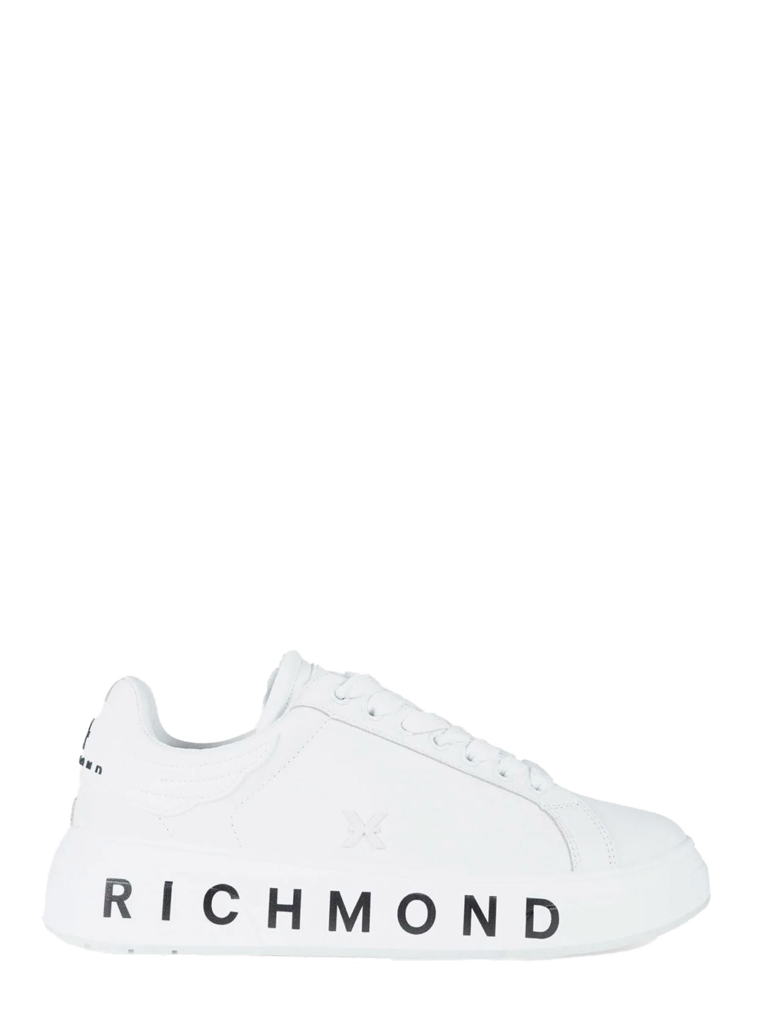 John Richmond sneakers uomo in pelle stampa logo bianco 31016 A John RICHMOND