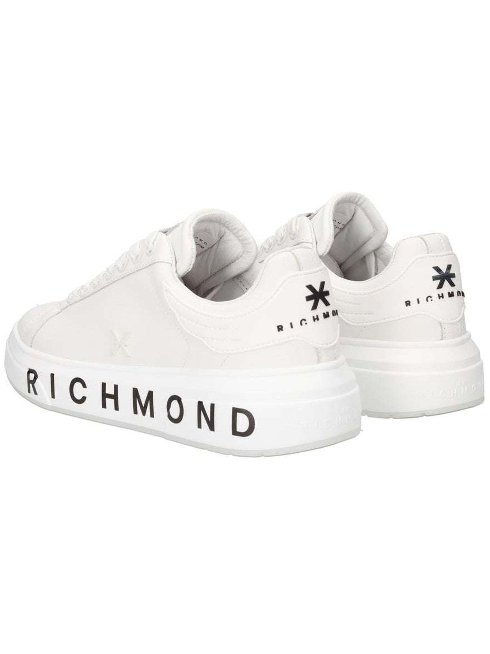 John Richmond sneakers uomo in pelle stampa logo bianco 31016 A John RICHMOND