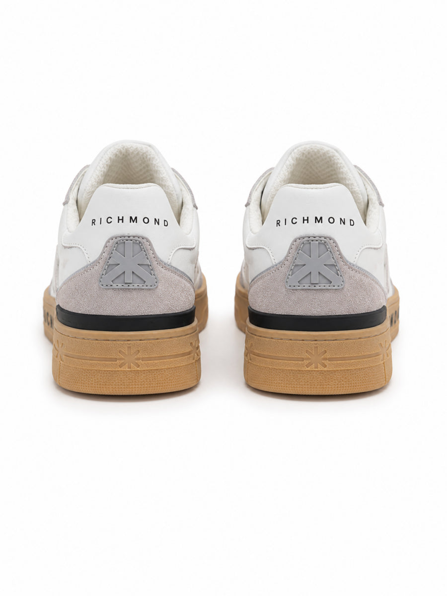 John Richmond sneakers uomo Suede in pelle panna tortora 32414 A John RICHMOND