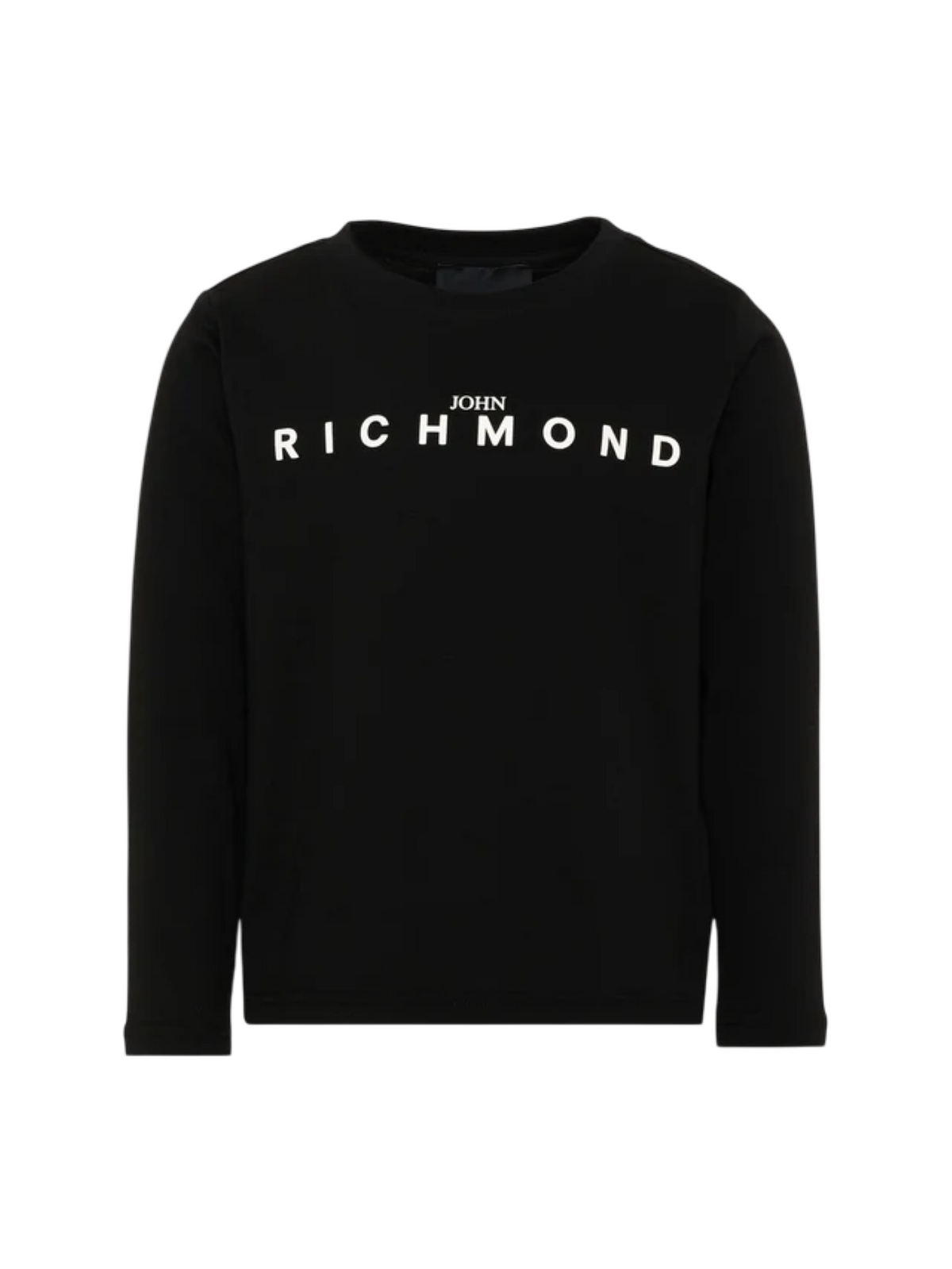 John Richmond T-shirt bambino manica lunga in cotone nero RBA26016TS BLACK John RICHMOND