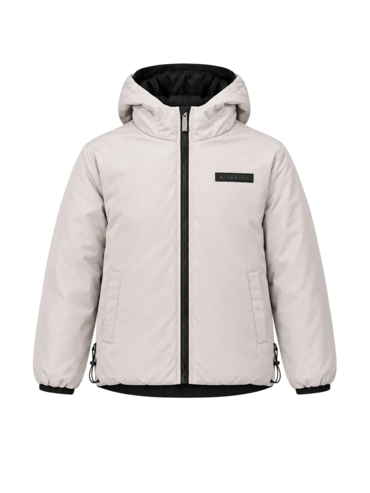 John Richmond giubbino imbottito con cappuccio bambino Garuta nero grigio RBA26036GB BLACK John RICHMOND
