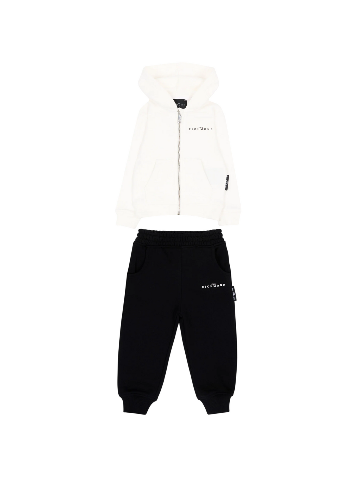 John Richmond tuta sportiva neonato Kanali bianco nero RIA26021CF WHITE John RICHMOND